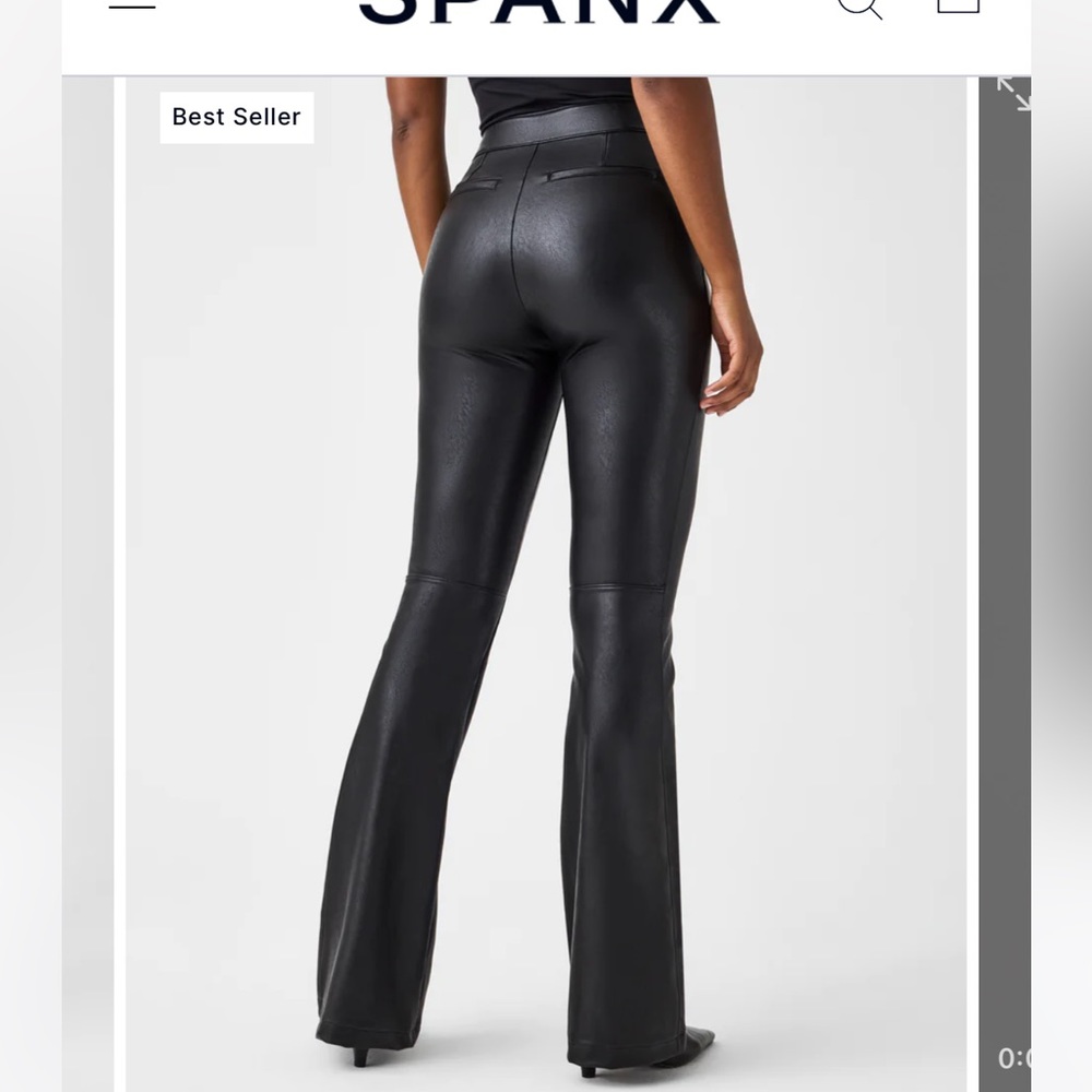 SPANX Leather-Like Flare Pants TALL-XL